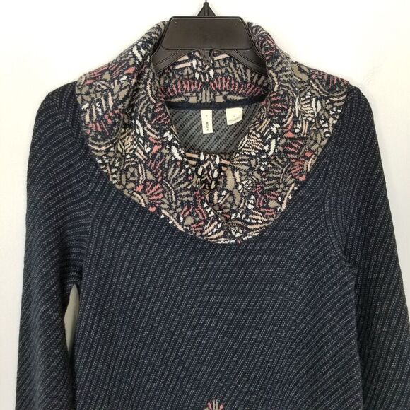 Anthropologie Moth Women Imperial Garden Wool Blend Sweater Dress Sz S Boho Knit - Picture 2 of 8